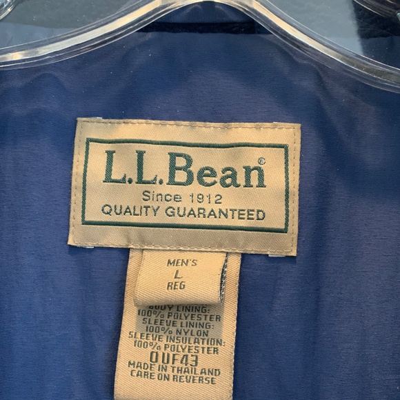 LL Bean Men's Warm-Up Jacket Fleece Lined - Picture 3 of 5